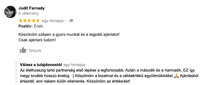 Google cégem vélemények kezelése