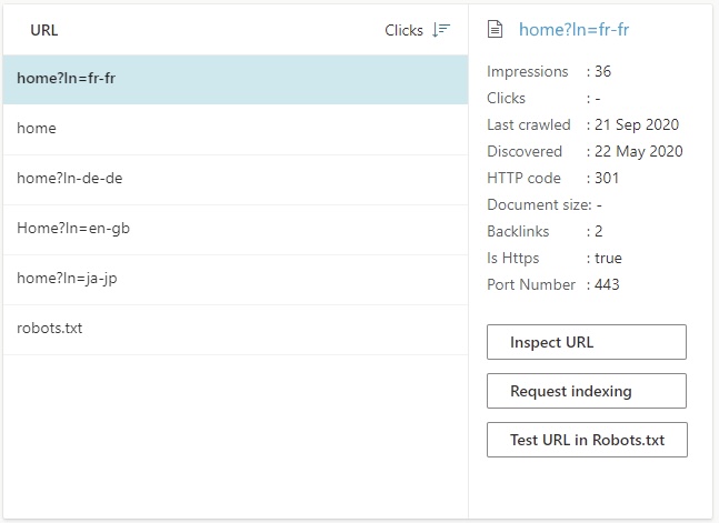 Bing webmaster tools oldaladatok
