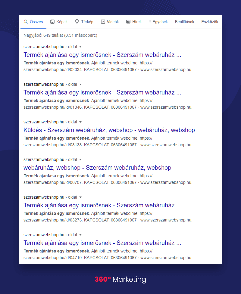 Webáruház meta elemek optimalizálása