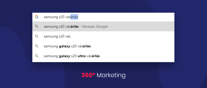 Webáruház kulcsszókutatás