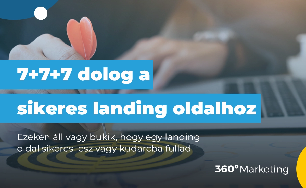 Ezen a 7+7+7 dolgon áll vagy bukik, hogy egy landing oldal sikeres lesz vagy kudarcba fullad