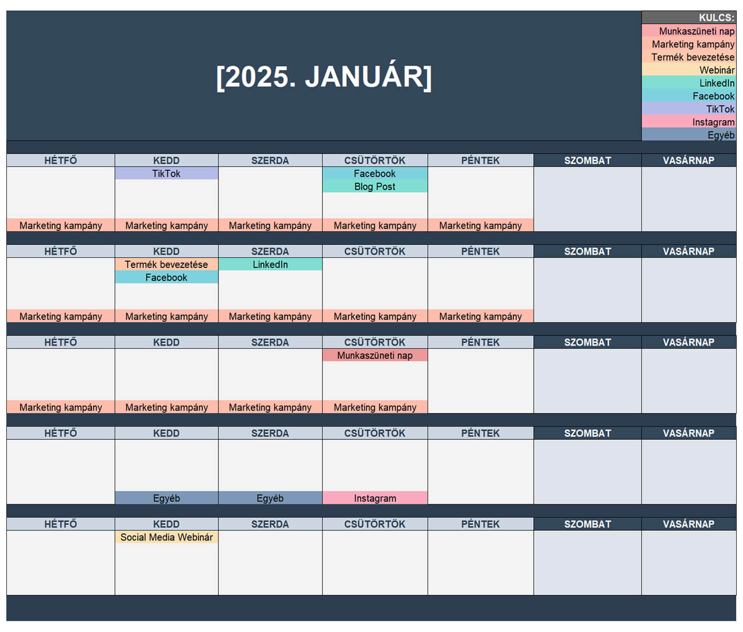 Tartalomnaptár