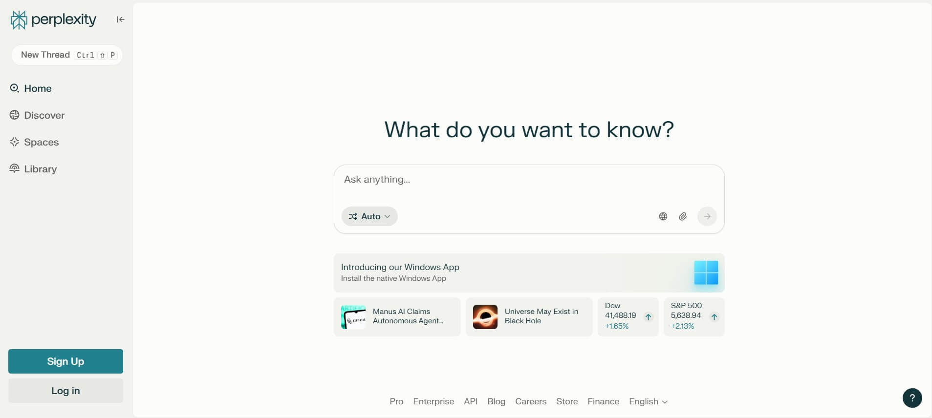 Perplexity AI chatbot