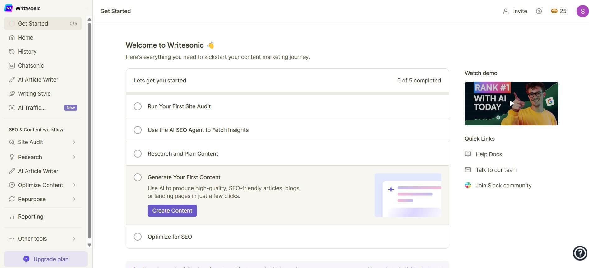 Writesonic AI chatbot